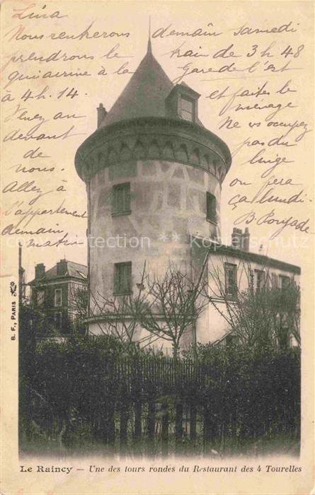 LE RAINCY 93 Seine-Saint-Denis Une des tours rondes du Restaurant des 4 Tourelle