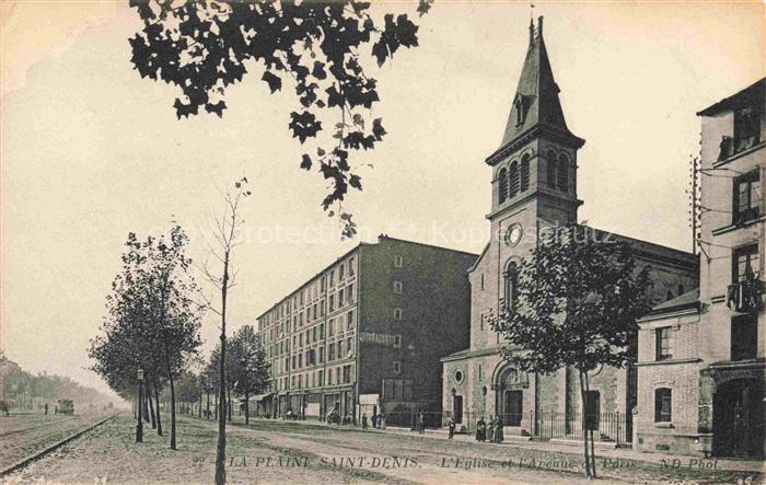 La-Plaine-SAINT-DENIS 93 Seine-Saint-Denis Eglise et l'Avenue de Paris