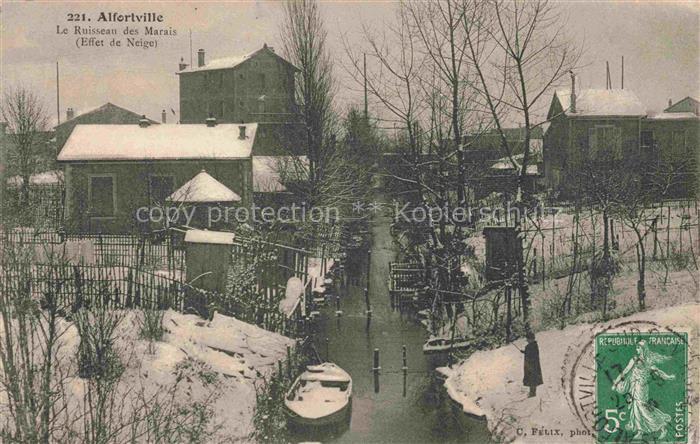 Alfortville Alforville CRETEIL 94 Val-de-Marne Le Ruisseau de Marais effet de ne