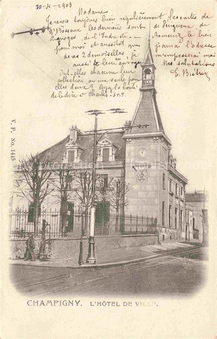 CHAMPIGNY  NOGENT-SUR-MARNE 94 Val-de-Marne Hôtel de Ville