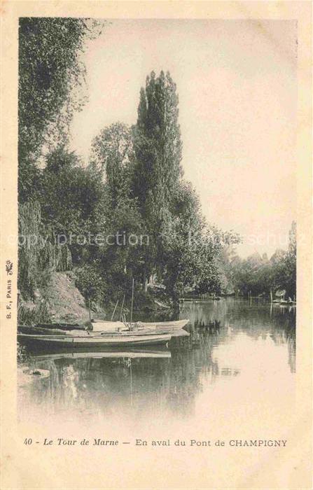 CHAMPIGNY  NOGENT-SUR-MARNE 94 Val-de-Marne Le Tour de Marne en aval du pont de