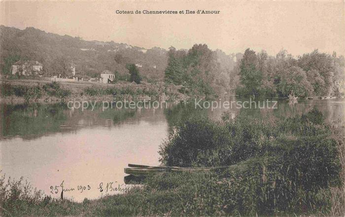 Chennevieres-sur-Marne 94 Val-de-Marne Coteau de la ville et les Iles d'Amour