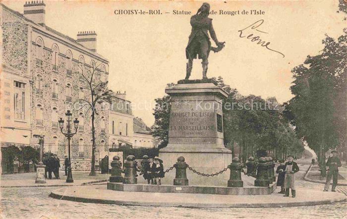 Choisy-le-Roi CRETEIL 94 Val-de-Marne Statue de Rouget de l'Isle Monument