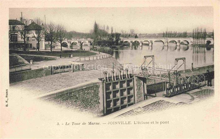 Joinville-le-Pont Nogent-sur-Marne 94 Val-de-Marne L'écluse et le pont Collectio