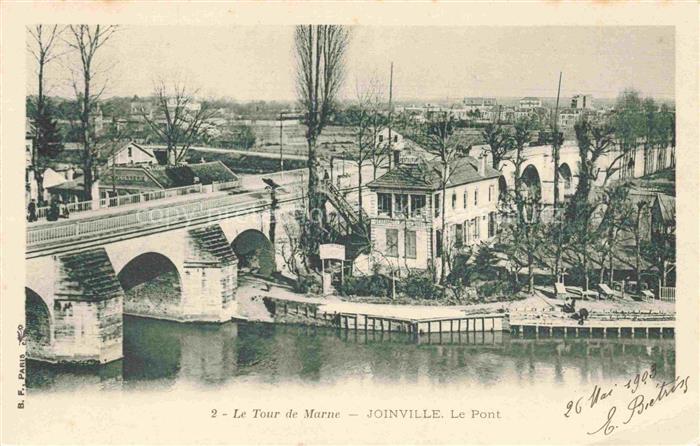Joinville  Nogent-sur-Marne 94 Val-de-Marne Vue générale et le pont Collection L
