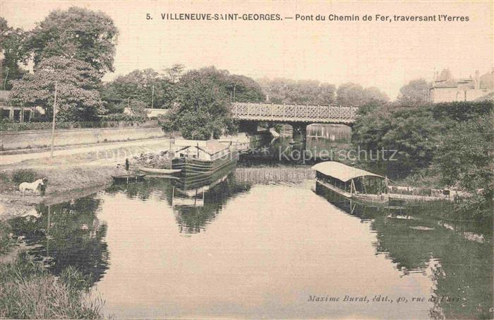 Villeneuve-Saint-Georges CRETEIL 94 Val-de-Marne Pont du Chemin de Fer traversan
