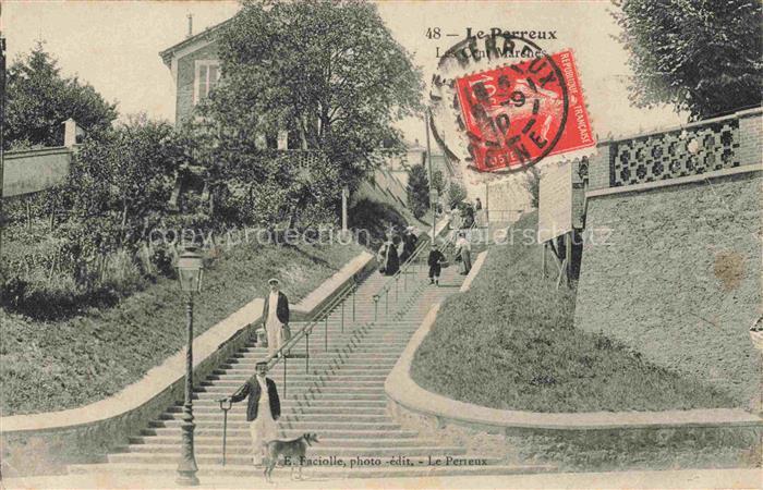 Le Perreux-sur-Marne Nogent-sur-Marne 94 Val-de-Marne Les cent marches Escalier