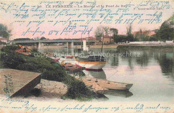 Le Perreux-sur-Marne Nogent-sur-Marne 94 Val-de-Marne La Marne et le Pont de Bry