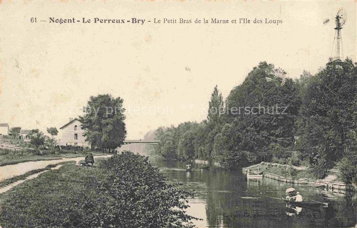 Bry-sur-Marne Nogent-sur-Marne 94 Val-de-Marne Le petit bras de la Marne et l'Il
