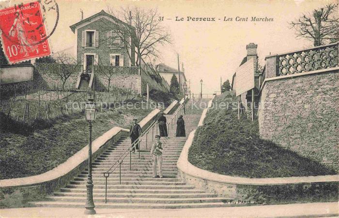 Le Perreux-sur-Marne Nogent-sur-Marne 94 Val-de-Marne Les cent marches Escalier
