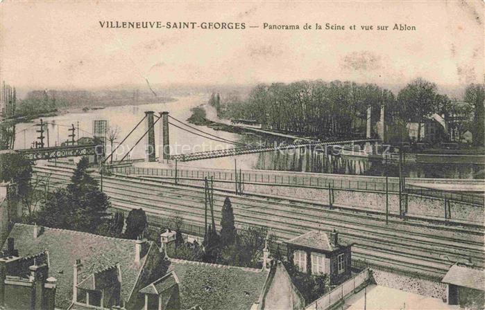 Villeneuve-Saint-Georges CRETEIL 94 Val-de-Marne Panorama de la Seine et vue sur