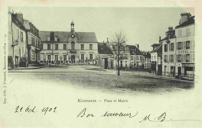 Ecouen Sarcelles 95 Val-d Oise Place et la Mairie
