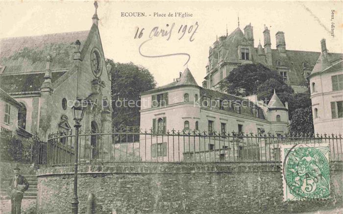 Ecouen Sarcelles 95 Val-d Oise Place de l'Eglise