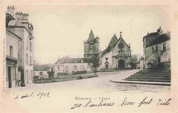 Ecouen Sarcelles 95 Val-d Oise Vue d'ensemble et l'église