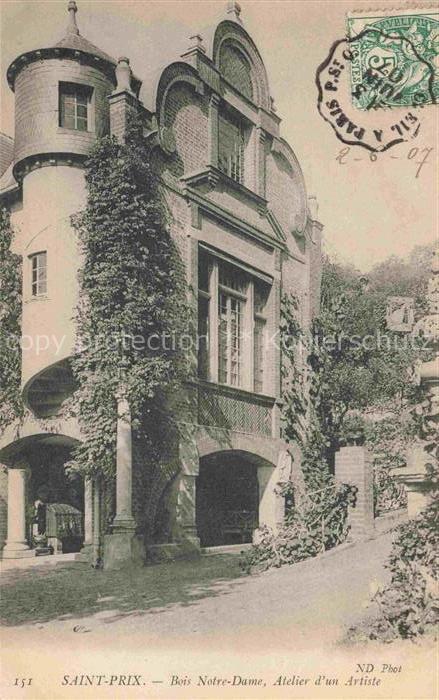 Saint-Prix PONTOISE 95 Val-d Oise Bois Notre-Dame Atelier d'un artiste