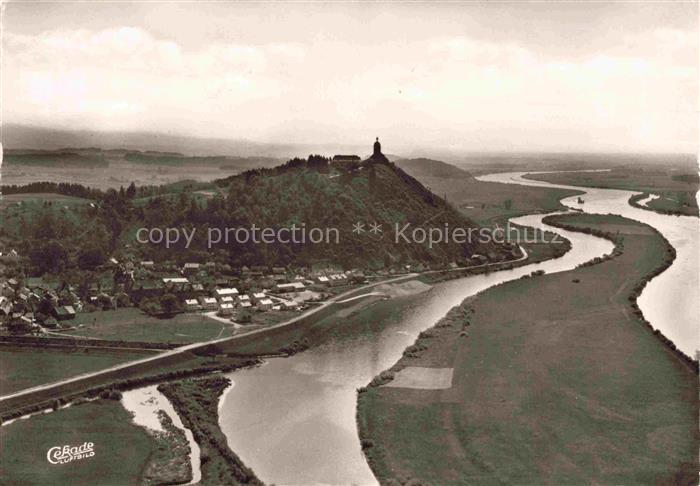 Bogen Donau Niederbayern Panorama mit Bogenberg