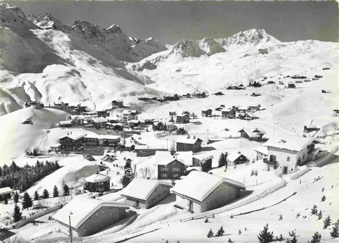 Inner-Arosa GR Winterpanorama Wintersportplatz Alpen