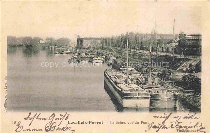 LEVALLOIS-PERRET 92 Hauts-de-Seine La Seine vue du pont