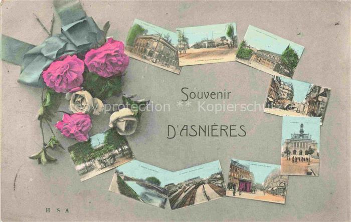 ASNIERES 92-SUR SEINE Hauts-de-Seine Souvenir de la ville vues d'ensemble