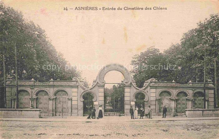 ASNIERES 92-SUR SEINE Hauts-de-Seine Entrée du Cimetière des Chiens
