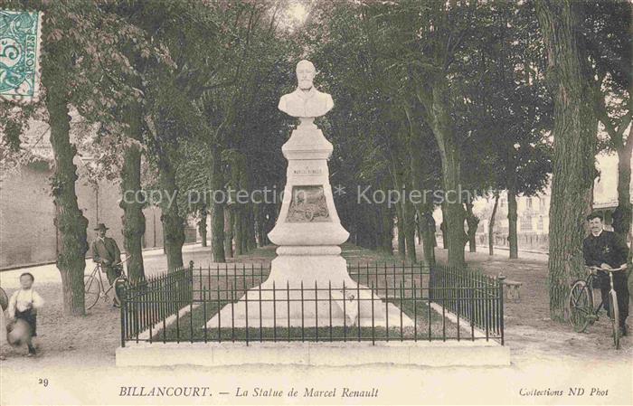 Billancourt 92-BOULOGNE-BILLANCOURT La Statue de Marcel Renault