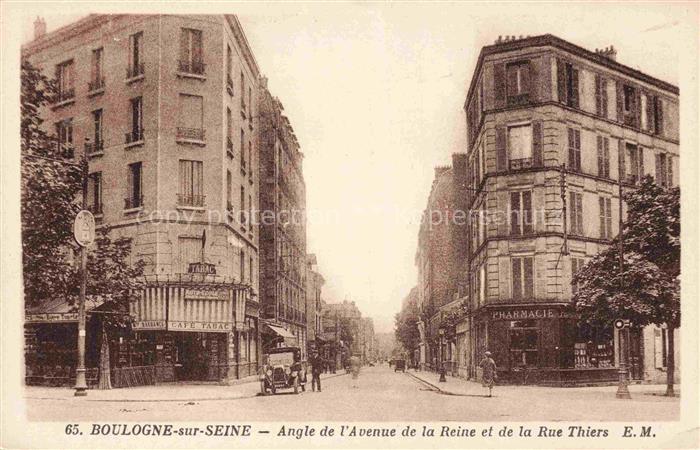 BOULOGNE-SUR-SEINE BOULOGNE-BILLANCOURT 92 Angle de l'Avenue de la Reine et de l