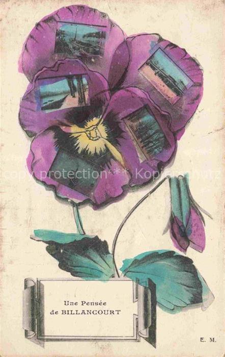 Billancourt 92-BOULOGNE-BILLANCOURT Une pensée de la ville vues d'ensemble fleur