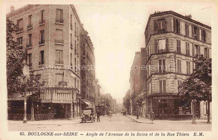 BOULOGNE-SUR-SEINE BOULOGNE-BILLANCOURT 92 Angle de l'Avenue de la Reine et de l