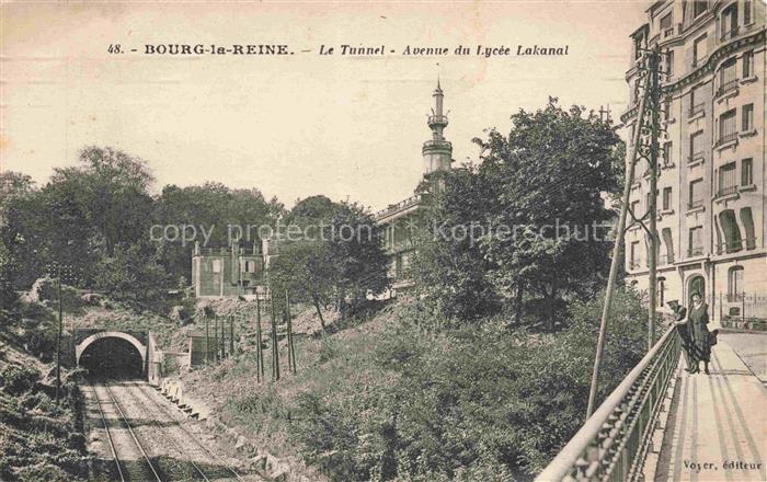 Bourg-la-Reine ANTONY 92 Hauts-de-Seine Le Tunnel Chemin de fer Avenue du Lycée