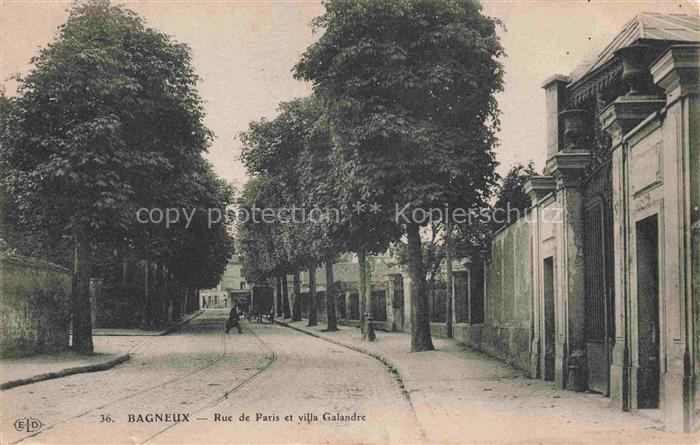 Bagneux ANTONY 92 Hauts-de-Seine Rue de Paris et Villa Galandre