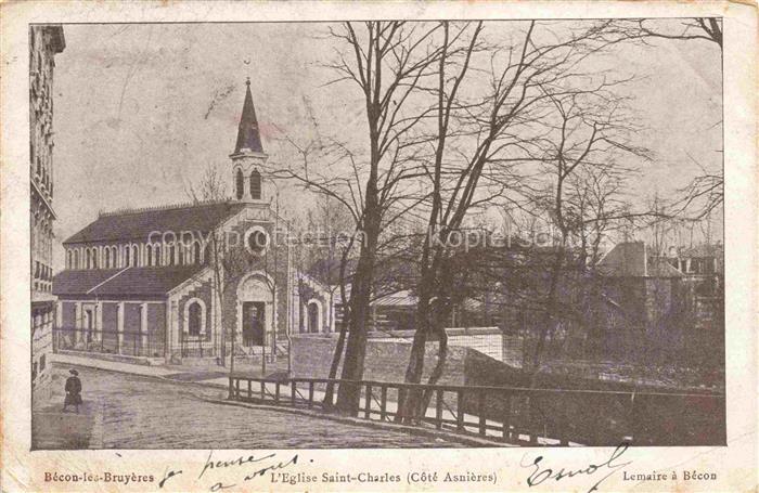 BECON-LES-BRUYERES Nanterre 92 Hauts-de-Seine Eglise Saint Charles