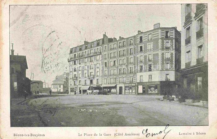 BECON-LES-BRUYERES Nanterre 92 Hauts-de-Seine La Place de la Gare