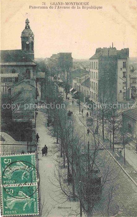Grand-Montrouge ANTONY 92 Hauts-de-Seine Panorama de l'Avenue de la République