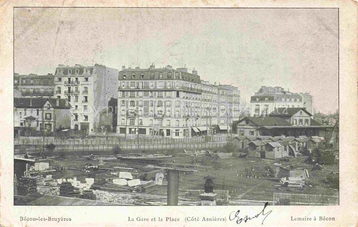 BECON-LES-BRUYERES Nanterre 92 Hauts-de-Seine La Gare et la Place