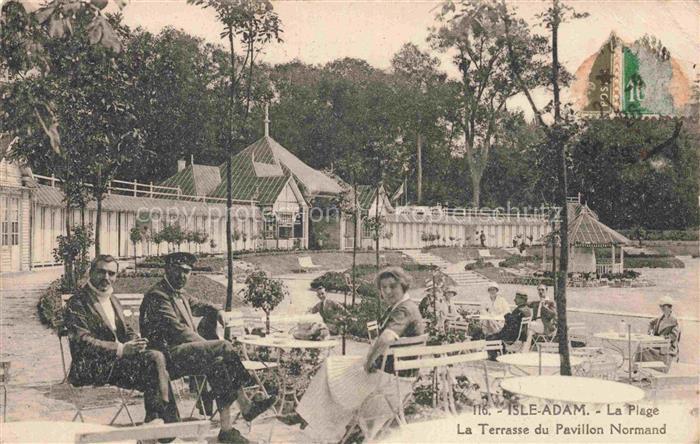 Isle-Adam Pontoise 95 Val-d Oise La plage Terrasse du Pavillon Normand