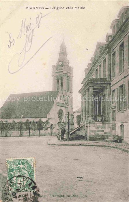 Viarmes Sarcelles 95 Val-d Oise Eglise et la Mairie