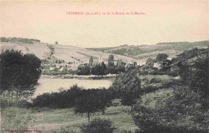Vetheuil  PONTOISE 95 Val-d Oise Vue panoramique de la Route de Saint Martin