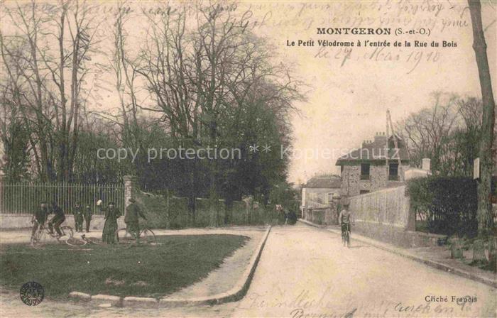 Montgeron EVRY 91 Essonne Le petit Vélodrome Entrée de la Rue du Bois
