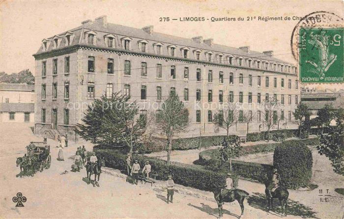 LIMOGES 87 Haute-Vienne Quartiers du 21e Régiment de Chasseurs