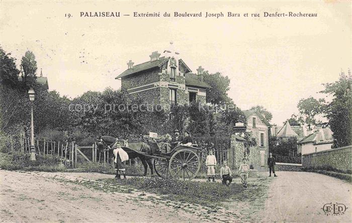 PALAISEAU 91 Essonne Extrémité du Boulevard Joseph Bara et Rue Denfert-Rochereau