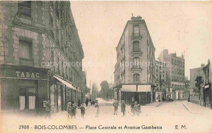 BOIS-COLOMBES 92 Hauts-de-Seine Place Centrale et Avenue Gambetta