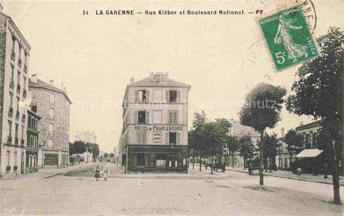 LA GARENNE -COLOMBES 92 Hauts-de-Seine Rue Kléber et Boulevard National