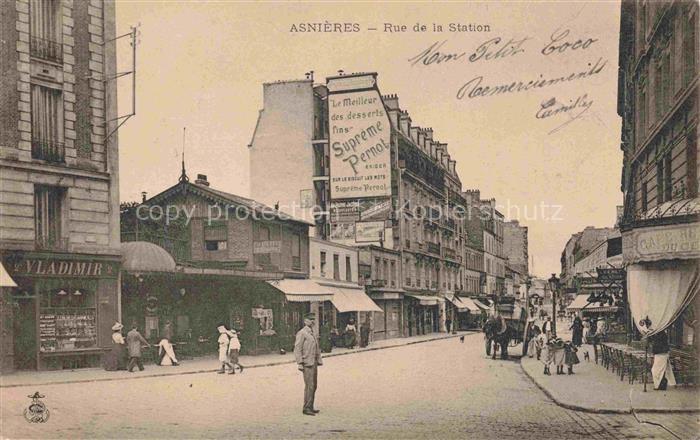 ASNIERES  92-SUR SEINE Hauts-de-Seine Rue de la Station