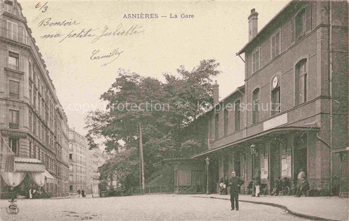 ASNIERES  92-SUR SEINE Hauts-de-Seine La gare