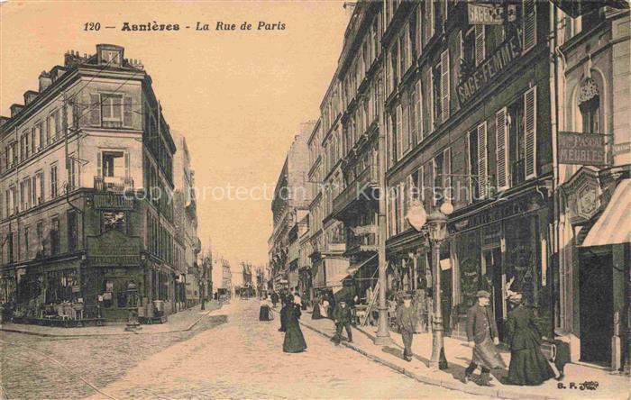 ASNIERES  92-SUR SEINE Hauts-de-Seine Rue de Paris