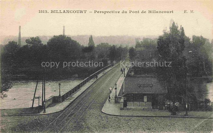 Billancourt 92-BOULOGNE-BILLANCOURT Perspective du Pont de Billancourt