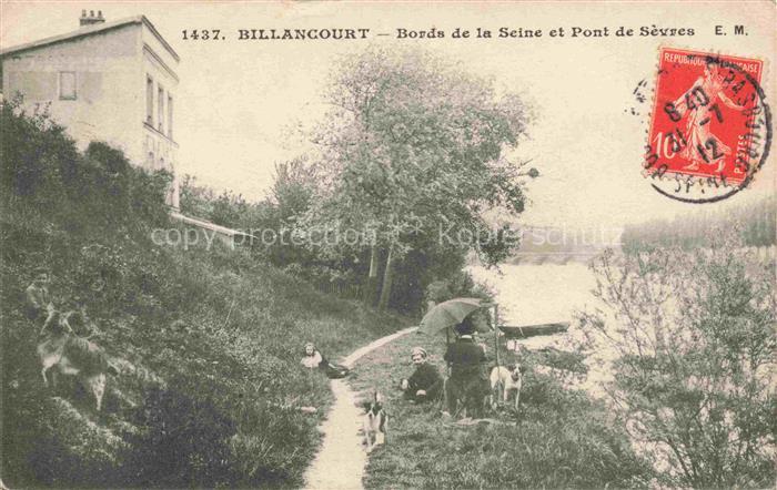 Billancourt 92-BOULOGNE-BILLANCOURT Bords de la Seine et Pont de Sèvres
