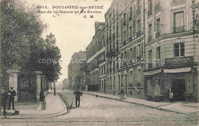 BOULOGNE-SUR-SEINE BOULOGNE-BILLANCOURT 92 Rue de la Mairie et les Ecoles