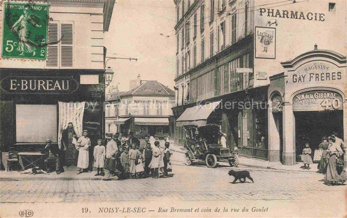 Noisy-le-Sec Bobigny 93 Seine-Saint-Denis Rue Bremant et coin de la Rue du Goule