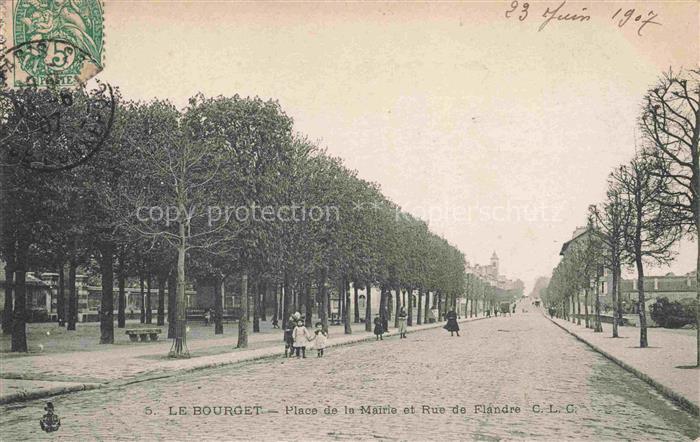 Le Bourget BOBIGNY 93 Seine-Saint-Denis Place de la Mairie et Rue de Flandre